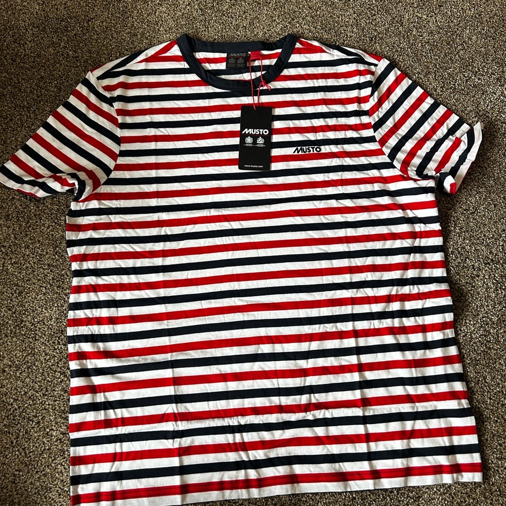 Men's Striped Red and Black Shirt
